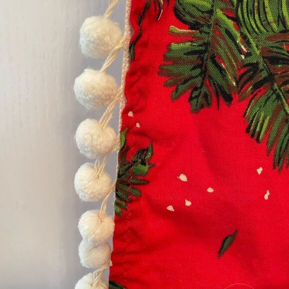 Two Christmas Pom runners Indian Head Fabric - Picture 7 of 13